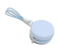 Sacchetto del trasduttore auricolare del silicone,Portamonete portatile,Sacchetto di immagazzinaggio del cavo dati,Borsa della moneta con la cerniera della corda, Blu, alla moda