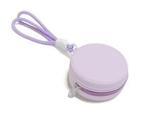 Sacchetto del trasduttore auricolare del silicone,Portamonete portatile,Sacchetto di immagazzinaggio del cavo dati,Borsa della moneta con la cerniera della corda, Viola, alla moda