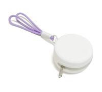 Sacchetto del trasduttore auricolare del silicone,Portamonete portatile,Sacchetto di immagazzinaggio del cavo dati,Borsa della moneta con la cerniera della corda, bianco, alla moda