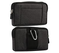 Sacchetto della Clip Verticale Custodia Nero, Marsupio da cintura per Cellulare Uomo, 5.2" Orizzontale Porta Cellulare da Cintura Uomo Fondina Sacchetto Custodia Marsupio Sportivo Borsetta Borsello