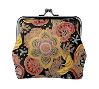 Sacchetto della moneta della serratura del bacio delle donne della stampa del patchwork africano, mini portafoglio per le carte e il rossetto, borsa compatta morbida