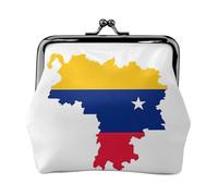 Sacchetto della moneta della serratura del bacio delle donne della stampa della bandiera del Venezuela, mini portafoglio per le carte e il rossetto, borsa compatta morbida