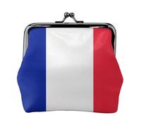 Sacchetto della moneta della serratura del bacio delle donne della stampa della bandiera francese, mini portafoglio per le carte e il rossetto, borsa compatta morbida