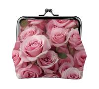 Sacchetto della moneta della serratura del bacio delle donne della stampa della rosa rossa, mini portafoglio per le carte ed il rossetto, borsa compatta morbida