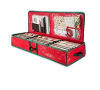 Sacchetto di carta da regalo, organizer per Natale, Contenitori per carta da regalo, Contenitore per Carta da Regalo Natalizia, Borsa Porta Rotoli Carta da Regalo (104 x 36 x 16 cm)