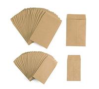 Sacchetto di Carta Kraft Piccoli Mini Busta Pacchetti per Semi Confetti Caramella Dolci Matrimonio Regalo Gioielli Busta 200 pezzi per casa, giardino, fattoria e ufficio - 2 dimensioni