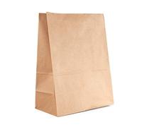 Sacchetto di Carta Kraft senza Manici, Marrone, Ecologica, Biodegradabile 28 x 15 x 28 cm 90 gr 50 pz Pacchetto