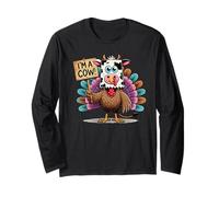 Sacchetto di Carta Turchia Moo I'm a Cow Ringraziamento Famiglia Uomini Donne Maglia a Manica
