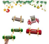 Sacchetto di denaro a sorpresa natalizia, porta soldi di Natale per contanti, salvadanaio fai da te a sorpresa di Natale, sacchetto di Natale, regalo di Natale per denaro, bianco, 1 pezzo