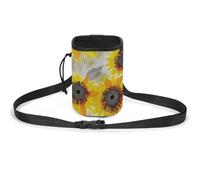 Sacchetto di dolcetti per cani con girasoli astratti per addestramento, borsa da addestramento per cani da compagnia, borsa da addestramento per cani, Girasoli astratti, Taglia unica, Borsa da