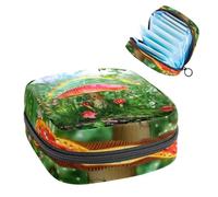 Sacchetto di immagazzinaggio del tovagliolo sanitario sacchetto mestruale della tazza del sacchetto delle ragazze viaggio grande capacità trucco assorbenti organizzatore , fiore bianco magnolie