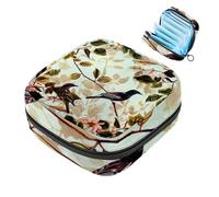 Sacchetto di immagazzinaggio del tovagliolo sanitario sacchetto mestruale della tazza del sacchetto delle ragazze viaggio grande capacità trucco assorbenti organizzatore , fiore bianco magnolie
