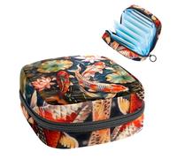 Sacchetto di immagazzinaggio del tovagliolo sanitario sacchetto mestruale della tazza del sacchetto delle ragazze di viaggio grande capacità trucco assorbenti organizzatore , Water Lily Lotus, Colore