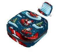Sacchetto di immagazzinaggio del tovagliolo sanitario sacchetto mestruale della tazza del sacchetto delle ragazze viaggio grande capacità trucco assorbenti organizzatore , Buon Natale modello, Colore