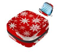 Sacchetto di immagazzinaggio del tovagliolo sanitario sacchetto mestruale della tazza del sacchetto delle ragazze viaggio grande capacità trucco assorbenti organizzatore , Buon Natale modello, Colore