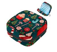 Sacchetto di immagazzinaggio del tovagliolo sanitario sacchetto mestruale della tazza del sacchetto delle ragazze viaggio grande capacità trucco assorbenti organizzatore , Buon Natale modello, Colore
