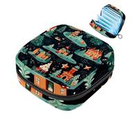 Sacchetto di immagazzinaggio del tovagliolo sanitario sacchetto mestruale della tazza del sacchetto delle ragazze viaggio grande capacità trucco assorbenti organizzatore , Buon Natale modello, Colore