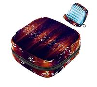 Sacchetto di immagazzinaggio del tovagliolo sanitario sacchetto mestruale della tazza del sacchetto delle ragazze viaggio grande capacità di trucco assorbenti igienici organizzatore, note musicali