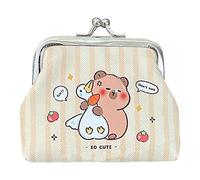 Sacchetto di immagazzinaggio del trasduttore auricolare del fumetto Capybara Coin Purse Change Pouch Money Fashion Wallet con il bacio del raccoglitore di cuoio dell'unità di elaborazione del bacio
