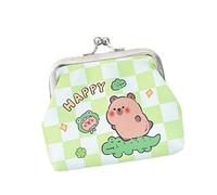 Sacchetto di immagazzinaggio del trasduttore auricolare del fumetto Capybara Coin Purse Change Pouch Money Fashion Wallet con il bacio del raccoglitore di cuoio dell'unità di elaborazione del bacio