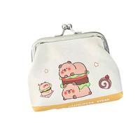 Sacchetto di immagazzinaggio del trasduttore auricolare del fumetto Capybara Coin Purse Change Pouch Money Fashion Wallet con il bacio del raccoglitore di cuoio dell'unità di elaborazione del bacio
