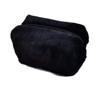 Sacchetto di immagazzinaggio del trucco della peluche molle per le donne del sacchetto degli organizzatori cosmetici, Nero