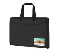 Sacchetto di immagazzinaggio per poster, borsa per documenti, bacheca, supporto di protezione impermeabile, robusta custodia per il trasporto, supporto per bacheca di grande capacità per, Nero