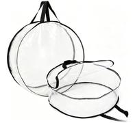 Sacchetto di immagazzinaggio trasparente del PVC per la corona di Natale | Materiale in PVC trasparente, protezione antipolvere, design pieghevole salvaspazio, manici robusti, per ornamenti e