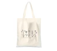 Sacchetto di iuta stampato - sacchetto di iuta vintage 100% cotone con esoterik One Line Art sacchetto di stoffa con scritta come accessorio estetico, sacchetto di iuta alla moda dal design retrò per