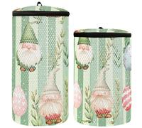 Sacchetto di lavaggio per scarpe da ginnastica con gnomo eucalipto acquerello uova di Pasqua 2 pezzi sacchetti per la pulizia delle scarpe per lavatrice, Uova acquerello gnomo eucalipto giorno di