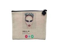 Sacchetto di lino - Nina S. Le Ciggne Noir Rete Social Incontro Amour - Astuccio per trucco in tela effetto lino, portamonete - 15 x 10 cm, Blacksan, 15 x 10 cm, Astuccio per il trucco