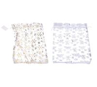 Sacchetto di organza con fiocchi di neve natalizi 20x30 cm