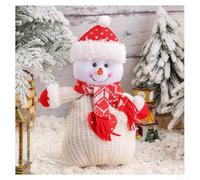 Sacchetto di peluche lavorato a maglia, per decorazioni natalizie e piccoli regali, con panno morbido e imbottitura in cotone, perfetto per ambienti festivi (B)