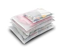 Sacchetto di plastica con cerniera smerigliata yumili, sacchetti con chiusura a zip riseggibili 50 pezzi, custodia per l'organizzatore del bagaglio stocca (17x25cm(6.7x9.8in))