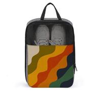 Sacchetto di scarpe di struttura astratta del tessuto di forme variopinte per il viaggio di uso quotidiano Anti-polvere di stoccaggio del trasportatore