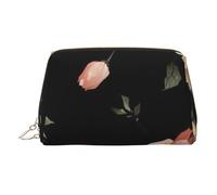 Sacchetto di trucco del cuoio della stampa dei fiori per le donne borsa da toilette di viaggio per la borsa cosmetica degli articoli da toel