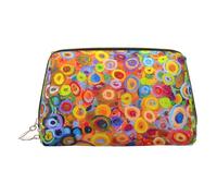 Sacchetto di trucco del cuoio della stampa della pittura colorata per le donne borsa da toilette di viaggio per la borsa cosmetica degli articoli da toel