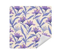 Sacchetto di trucco del panno dell'organizzatore cosmetico magico dell'involucro 13.8 X 13.8 Wrapper Organizzatore cosmetico per il viaggio, Retro Iris Pattern Bianco, 13.8x13.8in