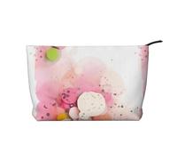 Sacchetto di trucco di velluto a coste con chiusura lampo di carta di frammento di colore organizzatore multifunzionale 22x7x17cm per il viaggio campeggio vacanza fitness, Nero , Taglia unica
