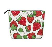 Sacchetto di trucco impermeabile sveglio della stampa del modello della fragola per il sacchetto di toilette di viaggio della chiusura lampo delle