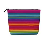 Sacchetto di trucco impermeabile sveglio della stampa del modello dell'arcobaleno per le donne Zipper Travel Toiletry Pouch
