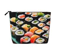 Sacchetto di trucco impermeabile sveglio della stampa di sushi per il sacchetto di toilette di viaggio della chiusura lampo delle donne