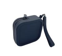 Sacchetto di trucco in silicone portafogli in silicone, cambiare la borsa di stoccaggio, portafoglio quadrato, sacchetto per cuffie, cosmetici portatili per carta di credito, Nero,