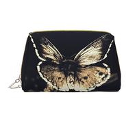 Sacchetto di trucco lavabile delle donne della pelle del modello della mucca per le donne, borse cosmetiche da viaggio, astuccio portatile con cerniera astuccio organizer, Ali di Farfalla, Taglia