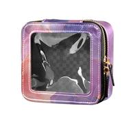 Sacchetto di trucco trasparente impermeabile del grano del marmo della borsa di toilette di viaggio impermeabile dell'organizzatore di trucco per il viaggio