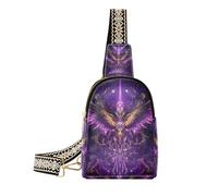 Sacchetto di uccello misterioso viola alla moda per le donne impermeabile fanny pack borsa petto per il viaggio, Uccello misterioso viola, 1 size