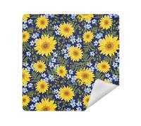 Sacchetto di viaggio di trucco del panno protettivo cosmetico della borsa di viaggio dell'organizzatore dell'involucro 13.8 X 13.8 per l'organizzazione, Girasoli Floreali Giallo, 21.7x21.7in