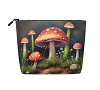 Sacchetto di viaggio versatile della borsa di trucco di viaggio del fungo della pittura con l'organizzatore degli accessori della, Nero , Taglia unica, Beauty case
