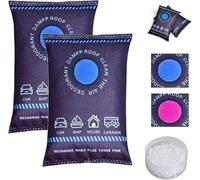 Sacchetto essiccante per deumidificazione - Sacchetto essiccante in silicone per auto, assorbiumidità riutilizzabile con indicatore di colore cangiante, per armadio, auto, cantina, camper