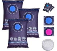 Sacchetto essiccante per deumidificazione - Sacchetto essiccante in silicone per auto, assorbiumidità riutilizzabile con indicatore di colore cangiante, per armadio, auto, cantina, camper